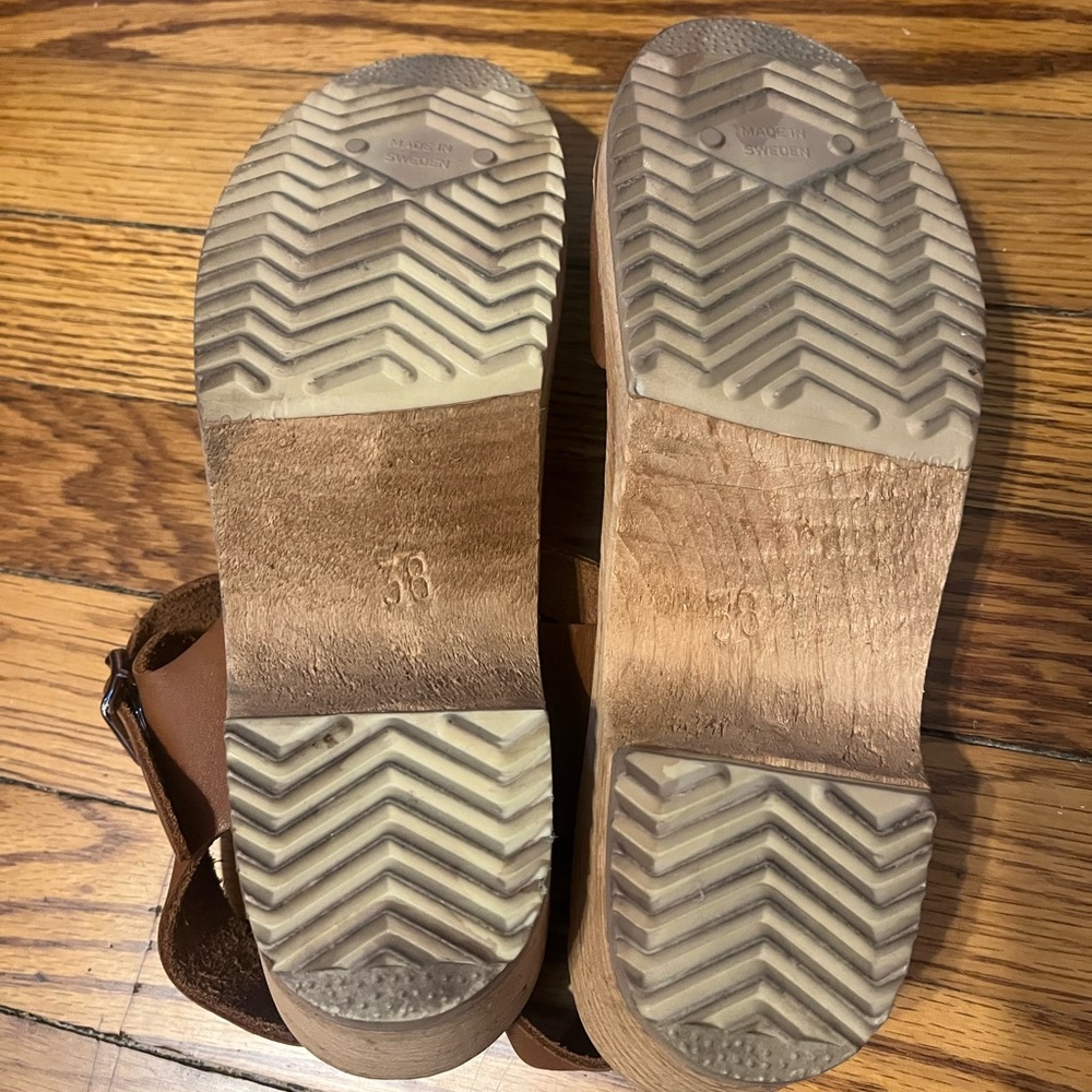 MIA Anna Mule Leather and Wood Clogs - Picture 7 of 8